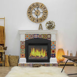 8" X 8" Blue Red Yellow Mosaic Peel And Stick Tiles - Homeroots - Flyclothing LLC