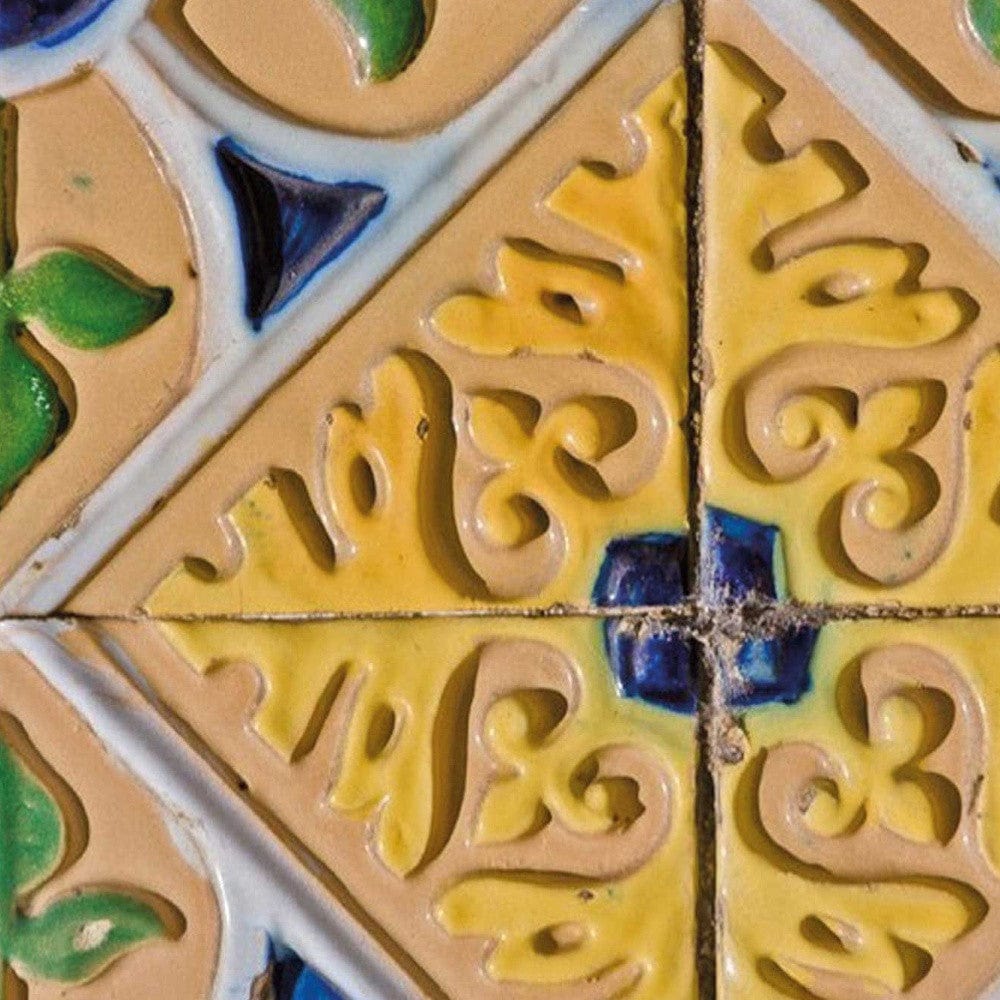 4" X 4" Yellow Blue Provence Peel And Stick Tiles - Homeroots - Flyclothing LLC