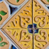 5" X 5" Yellow Blue Provence Peel and Stick Tiles Removable Tiles - Homeroots - Flyclothing LLC