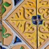 6" X 6" Yellow Blue Provence Peel and Stick Removable Tiles - Homeroots - Flyclothing LLC