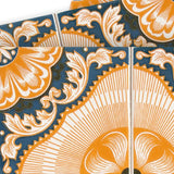 5" X 5" Golden Deco Peel And Stick Removable Tiles - Homeroots