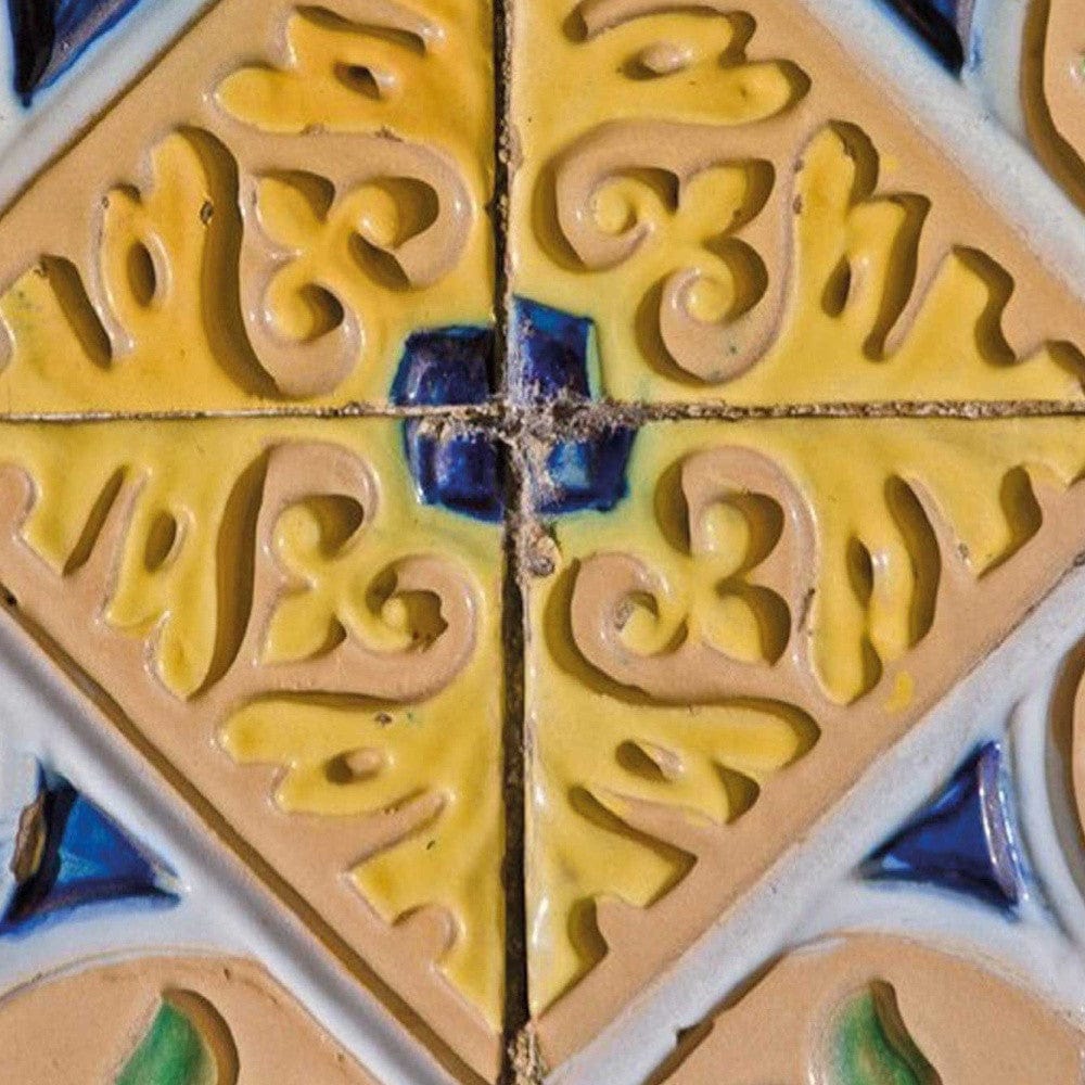 8" X 8" Yellow Blue Provence Peel and Stick Removable Tiles - Homeroots - Flyclothing LLC