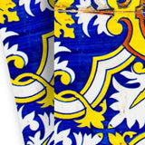 4" X 4" Blue and Yellow Links Peel And Stick Tiles - Homeroots - Flyclothing LLC