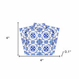 4" X 4" Blue Micro Peel And Stick Removable Tiles - Homeroots