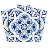 4" X 4" Blue Mia Peel And Stick Removable Tiles - Homeroots