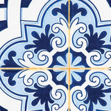 4" X 4" Blue Mia Peel And Stick Removable Tiles - Homeroots