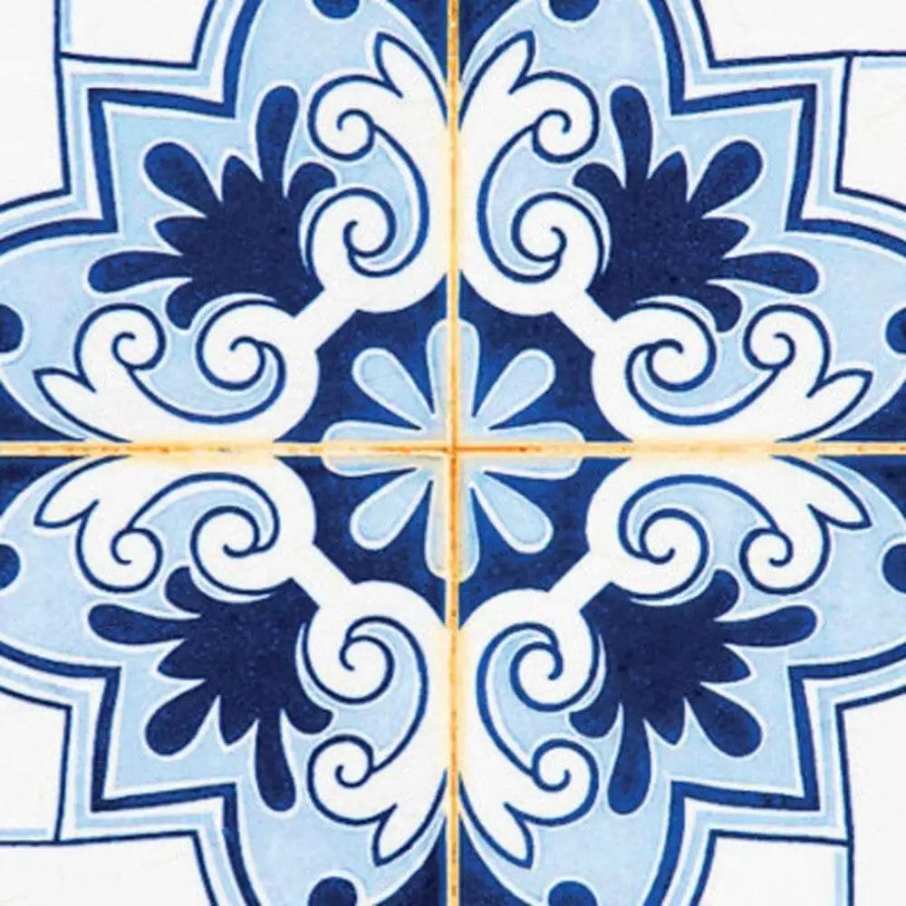 5" X 5" Blue Mia Peel And Stick Removable Tiles - Homeroots