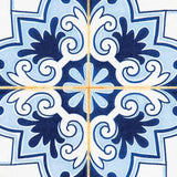 5" X 5" Blue Mia Peel And Stick Removable Tiles - Homeroots