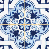 6" X 6" Blue Mia Peel And Stick Removable Tiles - Homeroots