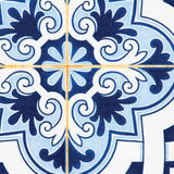 7" X 7" Blue Mia Peel And Stick Removable Tiles - Homeroots