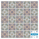 8" X 8" Blue Mia Peel And Stick Removable Tiles - Homeroots