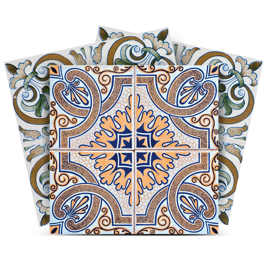 6" X 6" Muted Pastel Kyla Peel And Stick Tiles - Homeroots