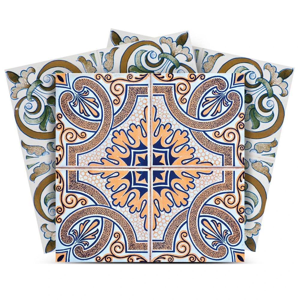 7" X 7" Muted Pastel Kyla Peel And Stick Tiles - Homeroots - Flyclothing LLC