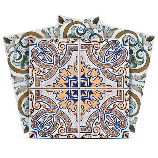 7" X 7" Muted Pastel Kyla Peel And Stick Tiles - Homeroots