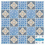 5" X 5" Blue Taupe Tobi Peel And Stick Tiles - Homeroots - Flyclothing LLC