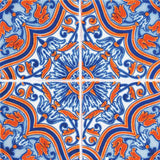 4" X 4" Prima Blue Peel And Stick Removable Tiles - Homeroots