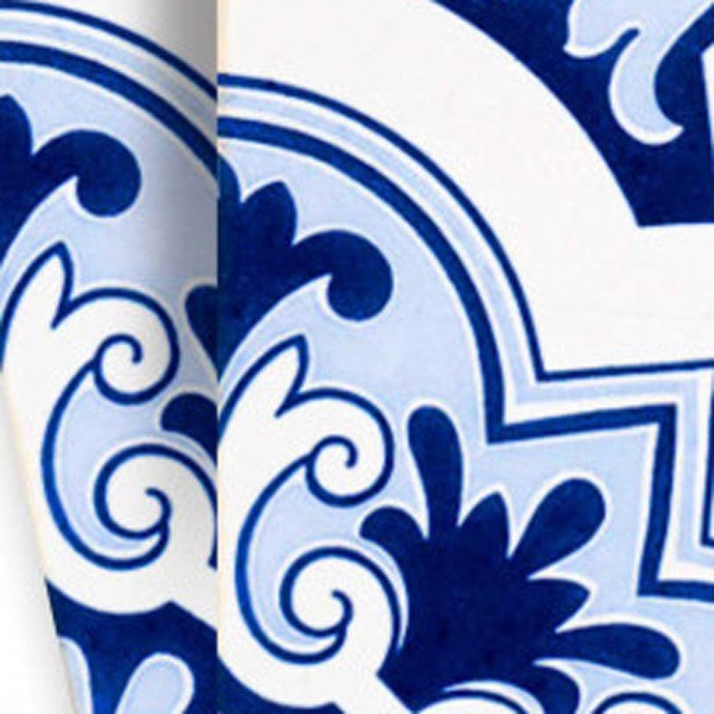 4" X 4" Blue Mia Gia Peel And Stick Removable Tiles - Homeroots