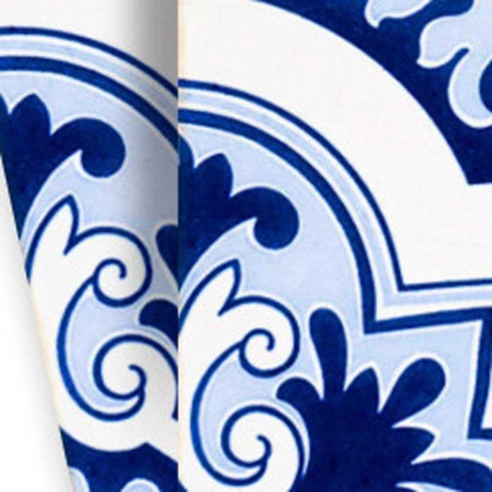 5" X 5" Blue Mia Gia Peel And Stick Removable Tiles - Homeroots