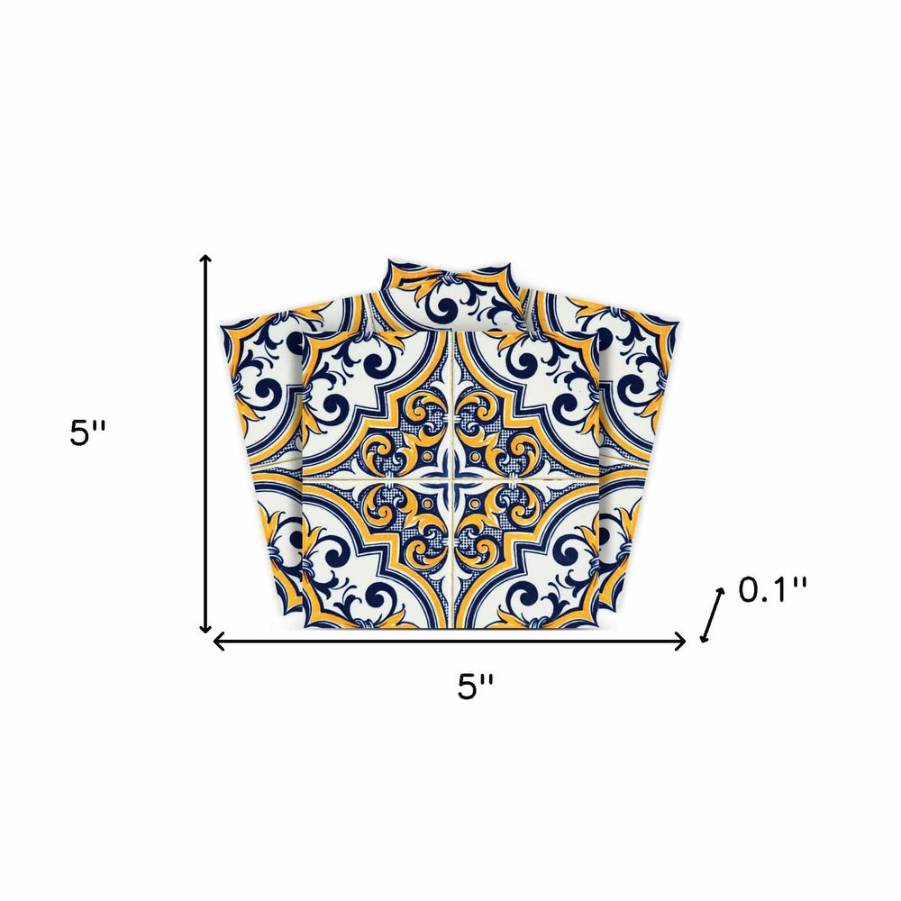 5" X 5" Neutral Gina Peel And Stick Removable Tiles - Homeroots