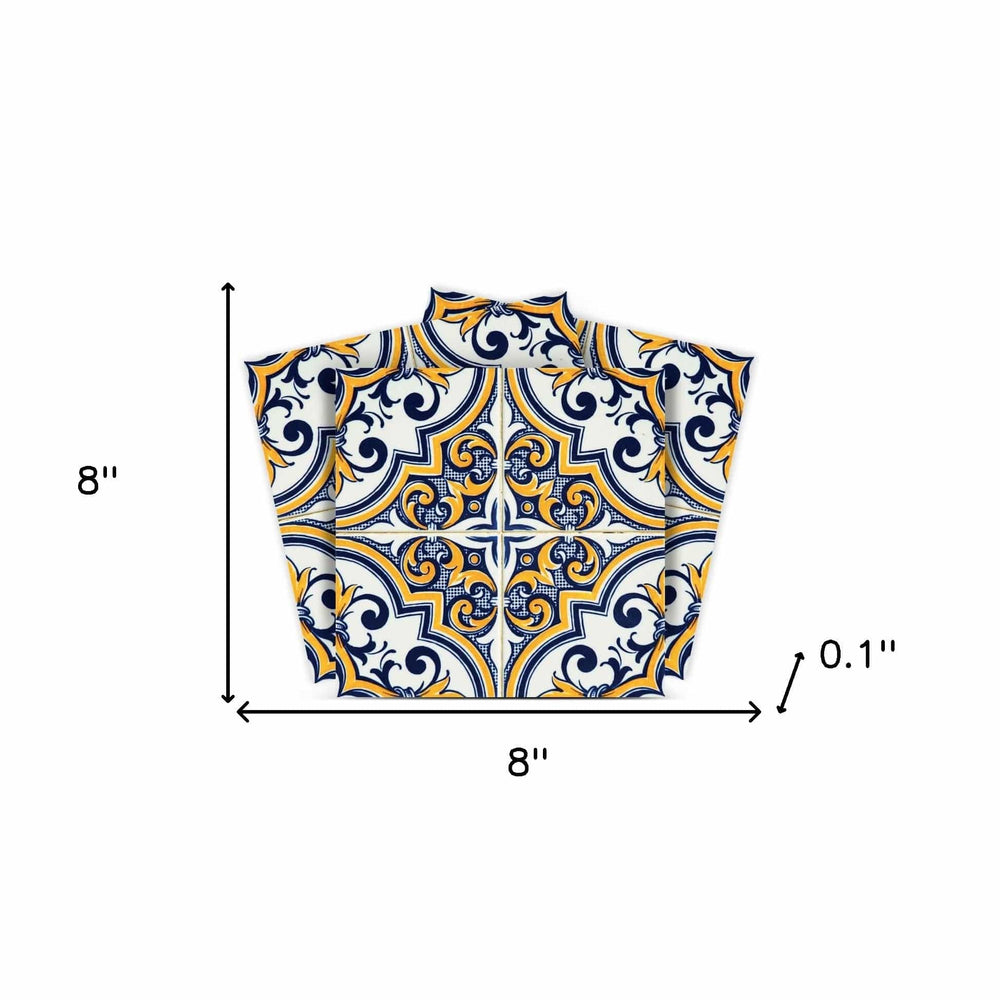 8" X 8" Neutral Gina Peel And Stick Removable Tiles - Homeroots