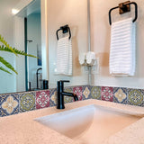 8" X 8" Vintage Multi Removable Peel and Stick Tiles - Homeroots - Flyclothing LLC