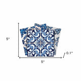 5" X 5" Blue Multi Mosaic Peel and Stick Tiles - Homeroots - Flyclothing LLC