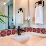 5" X 5" Sage Terra Removable Peel and Stick Tiles - Homeroots - Flyclothing LLC