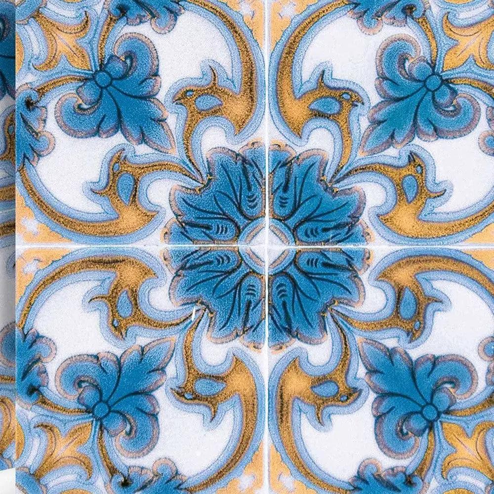 8" X 8" Teal Taupe Sia Removable Peel and Stick Tiles - Homeroots - Flyclothing LLC