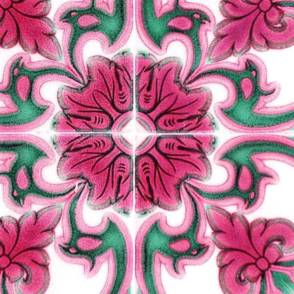 5" X 5" Rosa Pink Lea Removable Peel and Stick Tiles - Homeroots - Flyclothing LLC