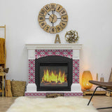 8" X 8" Rosa Pink Lea Removable Peel and Stick Tiles - Homeroots - Flyclothing LLC