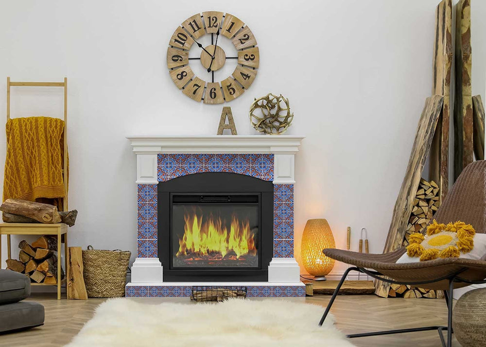 4" X 4" Blue Rust Zio Removable Peel And Stick Tiles - Homeroots - Flyclothing LLC