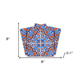 8" X 8" Blue Rust Zio Removable Peel and Stick Tiles - Homeroots - Flyclothing LLC