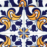 6" X 6" Blue Mikos Removable Peel and Stick Tiles - Homeroots - Flyclothing LLC