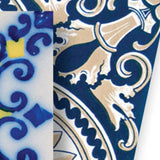 5" X 5" Blue Yellow Julia Peel and Stick Tiles - Homeroots - Flyclothing LLC