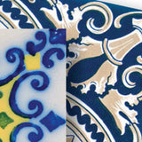 8" X 8" Blue Yellow Julia Peel and Stick Tiles - Homeroots - Flyclothing LLC