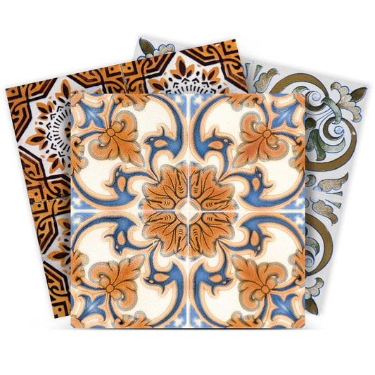 6" X 6" Rustico Linda Removable Peel and Stick Tiles - Homeroots