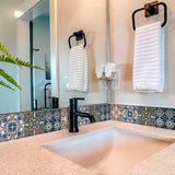 8" X 8" Agean Linda Removable Peel and Stick Tiles - Homeroots - Flyclothing LLC