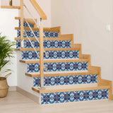 4" X 4" Blue Nelly Removable Peel And Stick Tiles - Homeroots - Flyclothing LLC
