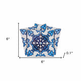 6" X 6" Blue Nelly Removable Peel and Stick Tiles - Homeroots - Flyclothing LLC