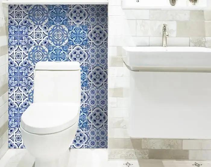 5" X 5" Bluebell Lina Removable Peel and Stick Tiles - Homeroots - Flyclothing LLC