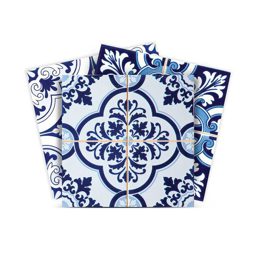 4" X 4" Azul Multi Mosaic Peel And Stick Tiles - Homeroots - Flyclothing LLC