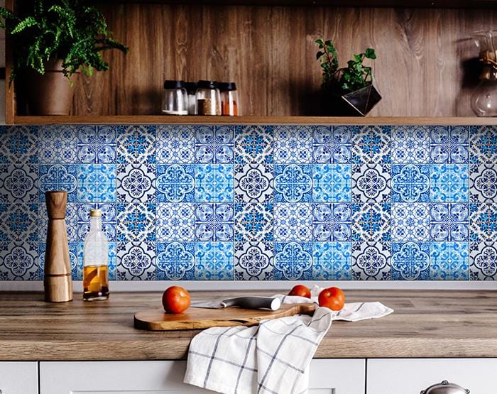 4" X 4" Azul Gianna Peel And Stick Tiles - Homeroots - Flyclothing LLC