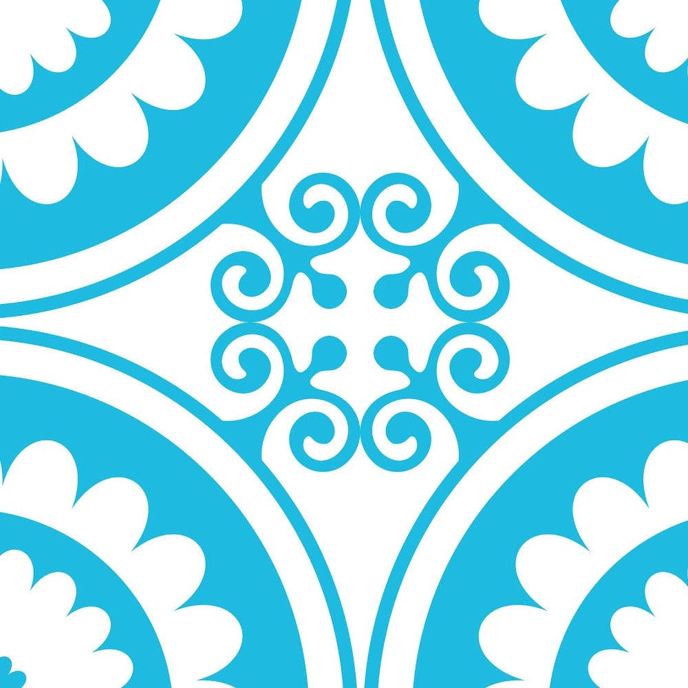 4" X 4" Aqua Gerber Removable Peel And Stick Tiles - Homeroots - Flyclothing LLC