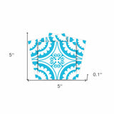 5" X 5" Aqua Gerber Removable Peel and Stick Tiles - Homeroots - Flyclothing LLC