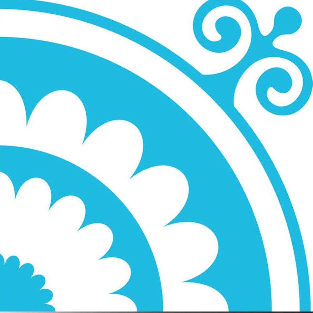 7" X 7" Aqua Gerber Removable Peel and Stick Tiles - Homeroots - Flyclothing LLC