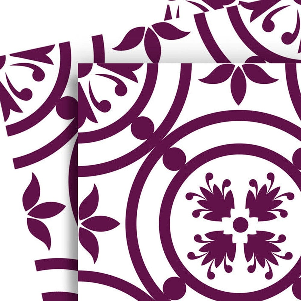 4" X 4" Merlot Lisa Removable Peel And Stick Tiles - Homeroots - Flyclothing LLC