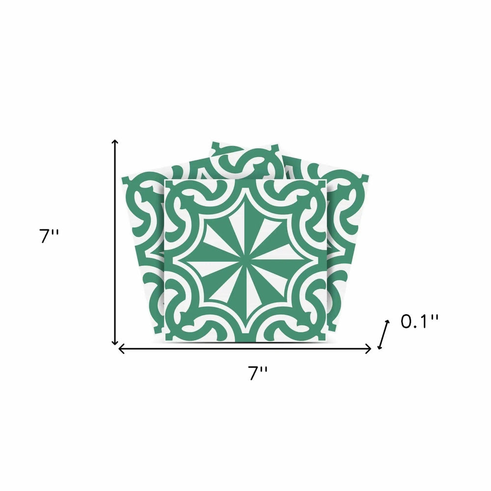 7" X 7" Glenda Sage Removable Peel and Stick Tiles - Homeroots - Flyclothing LLC