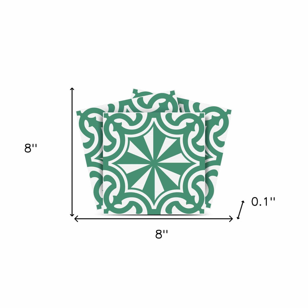 8" X 8" Glenda Sage Removable Peel and Stick Tiles - Homeroots - Flyclothing LLC