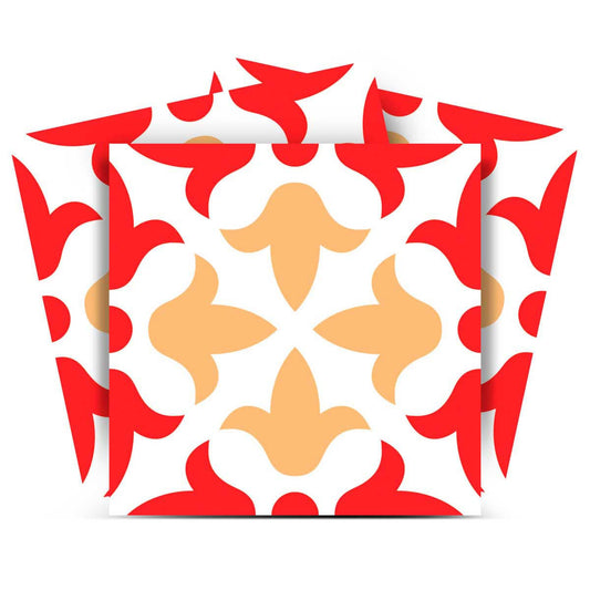 4" X 4" Roja Hola Removable Peel And Stick Tiles - Homeroots