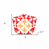 4" X 4" Roja Hola Removable Peel And Stick Tiles - Homeroots - Flyclothing LLC